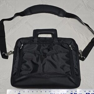 Dell Black Laptop Briefcase Messenger Bag w Shoulder Strap Organizer‎